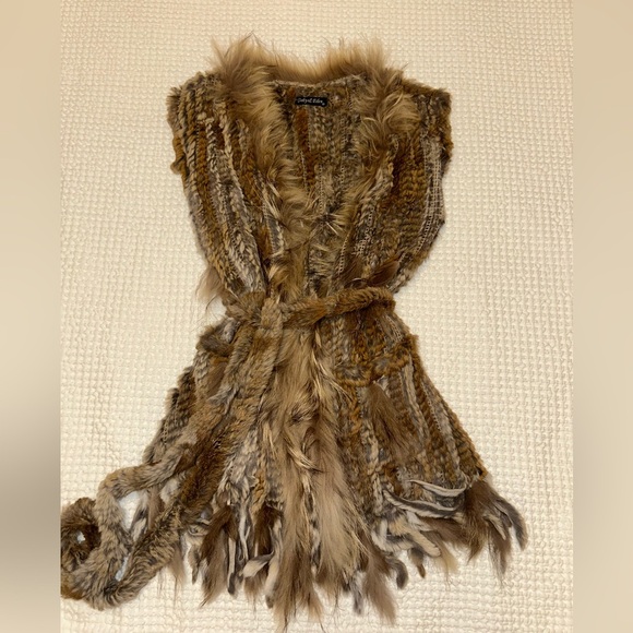 Gaby & Eden Rabbit And Raccoon Fur Vest - Picture 9 of 13